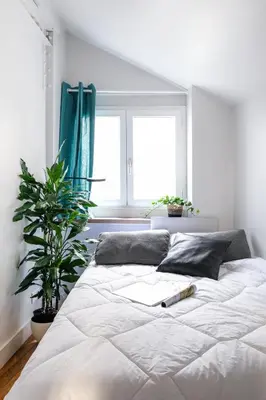 Un ou plusieurs lits dans un hébergement de l'établissement trendy flat-lyon centre-hotel de ville