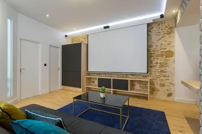 Coin salon dans l'établissement Hamac Suites - Lyon le Bellecour