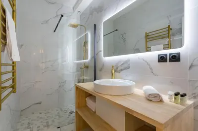 Salle de bains dans l'établissement Hamac Suites - Lyon le Bellecour