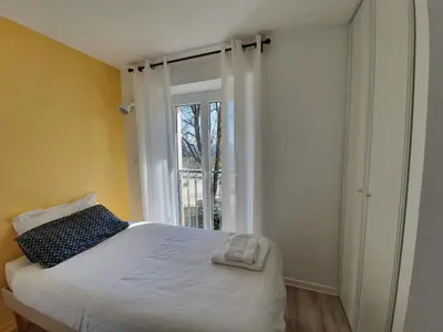 Un ou plusieurs lits dans un hébergement de l'établissement Gîte Les Arches