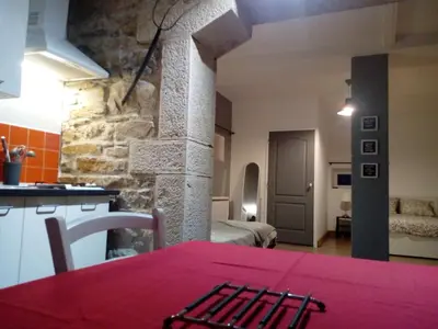Cuisine ou kitchenette dans l'établissement Le Gîte du haut