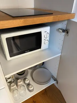 Cuisine ou kitchenette dans l'établissement Le Jardin Suspendu Vieux-Lyon - Option Garage
