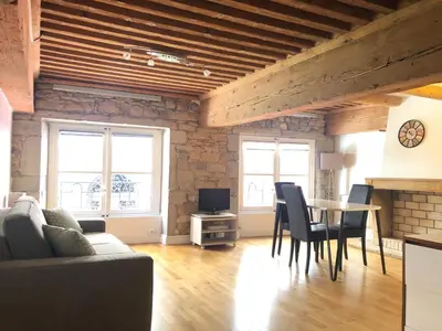 Coin salon dans l'établissement Coeur Vieux Lyon