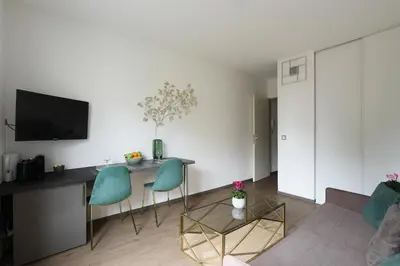 Télévision ou salle de divertissement dans l'établissement Berge du Rhône, Centre Lyon, espace de travail, tout à pied, Université Lyon 2 et Lyon 3, idéal voyage d'affaires, tourisme, loisirs