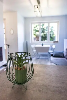 Coin salon dans l'établissement Maisonnette avec jardin, parc du chêne (tram T5)