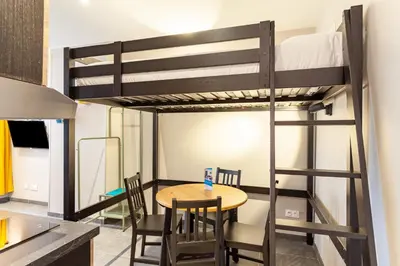 Cuisine ou kitchenette dans l'établissement Ruby
