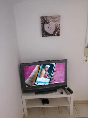 Télévision ou salle de divertissement dans l'établissement studio refait a neuf avec la fibre