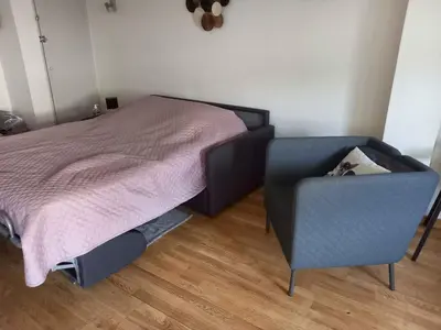 Un ou plusieurs lits dans un hébergement de l'établissement La Porte de la Dombes - centre ville - 50m2 - classé 3 étoiles