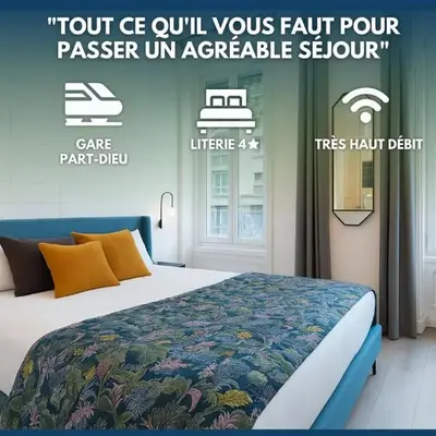 CHALEUREUX - Part-Dieu l Confort l Déco Luxe by Dreamy Flat Lyon