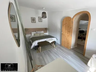 Un ou plusieurs lits dans un hébergement de l'établissement Appartement Cocon dans domaine historique d'exception