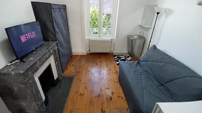 Télévision ou salle de divertissement dans l'établissement La Batisse de Saint-Chamond ( chambres )