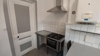 Cuisine ou kitchenette dans l'établissement Appart - Hotel La Batisse de Saint-Chamond