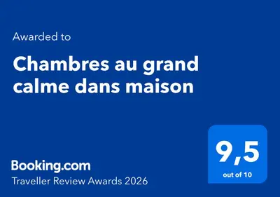 Certificat, récompense, panneau ou autre document affiché dans l'établissement Chambres au grand calme dans maison