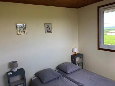 Un ou plusieurs lits dans un hébergement de l'établissement Le Petit Gîte de Javernières Etage