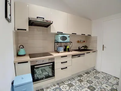 Cuisine ou kitchenette dans l'établissement Stop Chez M Select Saga # Qualité # Confort # Simplicité