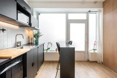 Cuisine ou kitchenette dans l'établissement Le Cocon Des Artistes