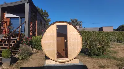 Jardin de l'établissement Lodge climatisé avec vue panoramique