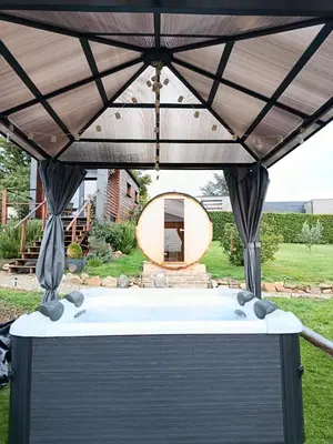 Jardin de l'établissement Lodge climatisé avec vue panoramique