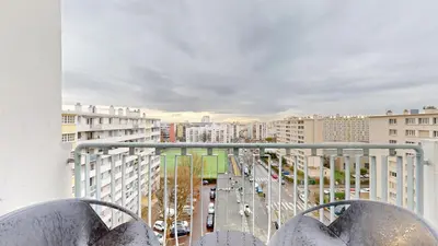 Balcon ou terrasse dans l'établissement Appartement PLEIN-CIEL