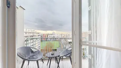 Balcon ou terrasse dans l'établissement Appartement PLEIN-CIEL