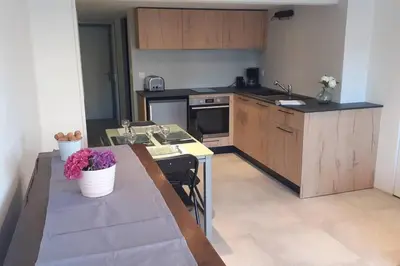 Cuisine ou kitchenette dans l'établissement Logement entier 4 personnes Villefranche sur Saone