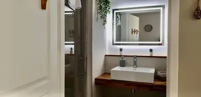 Salle de bains dans l'établissement Casa Tulum