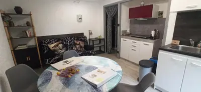 Cuisine ou kitchenette dans l'établissement Le Gîte du Chat Nature et Calme à la campagne