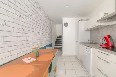 Cuisine ou kitchenette dans l'établissement Le Triplex, 2 chambres, 2 salles de bain