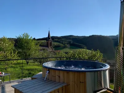 Vue générale sur la montagne ou vue sur la montagne depuis le B&B/chambre d'hôtes