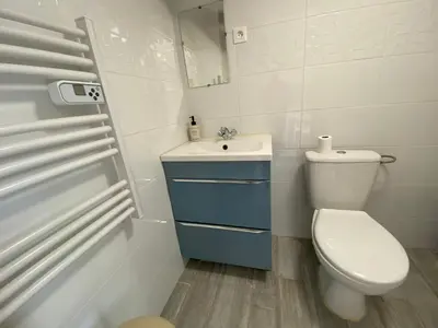 Salle de bains dans l'établissement Logement proche Lyon-aéroport-Centrale Bugey