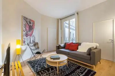 Coin salon dans l'établissement Arbre Sec - Furnished apartment - Downtown Lyon