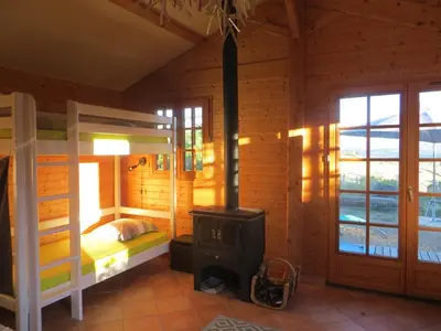 Un ou plusieurs lits dans un hébergement de l'établissement Gîte de l'Oursonnière
