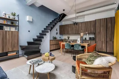Cuisine ou kitchenette dans l'établissement Jungle-Art - Furnished apartment - Downtown Lyon