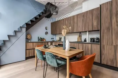 Cuisine ou kitchenette dans l'établissement Jungle-Art - Furnished apartment - Downtown Lyon