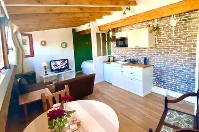 Cuisine ou kitchenette dans l'établissement Rétro chic au coeur de Villeurbanne