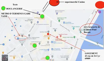 Plan de l'établissement STUDIO VAISE 3 CENTRE à LYON 69009