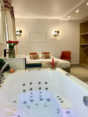 Coin salon dans l'établissement Le BARABAN
