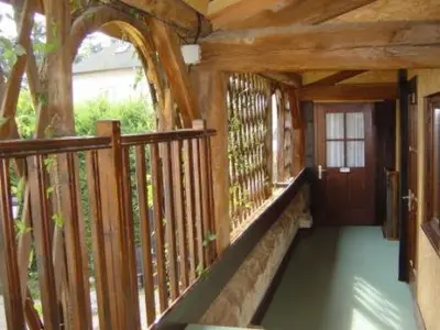 Balcon ou terrasse dans l'établissement Gites du Cheron