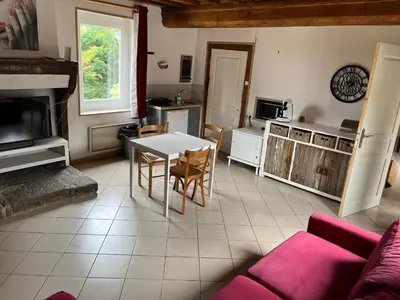 Coin salon dans l'établissement Gites du Cheron