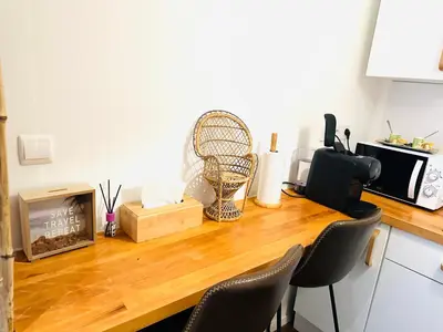 Cuisine ou kitchenette dans l'établissement Studio ZEN cosy gare part dieu