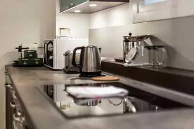 Cuisine ou kitchenette dans l'établissement All in Lyon | Grand appartement central à Lyon