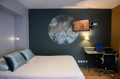 Un ou plusieurs lits dans un hébergement de l'établissement Le Richan - 21 m au coeur de la Croix-Rousse climatisé