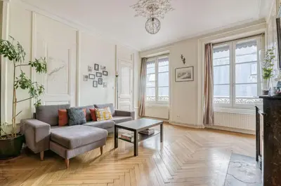 Coin salon dans l'établissement GuestReady - Superbe T3 en hyper-centre - belles vues