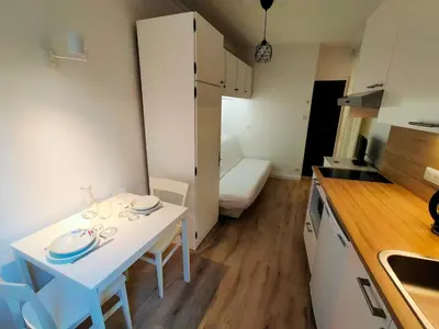 Cuisine ou kitchenette dans l'établissement Studio Croix Rousse