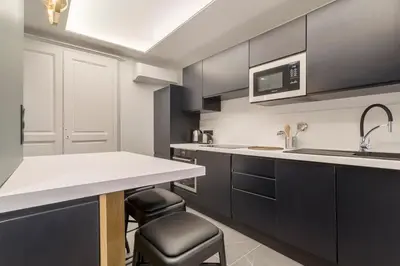 Cuisine ou kitchenette dans l'établissement Superb apartment in the heart of the peninsula - Air-conditioned