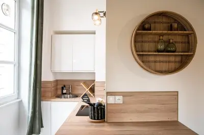 Cuisine ou kitchenette dans l'établissement Le Gary - Appartement atypique refait à neuf - A deux pas Parc Tête d'Or