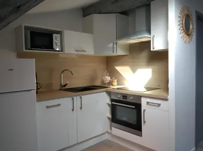 Cuisine ou kitchenette dans l'établissement T3 - 3 à 4 personnes tout équipé