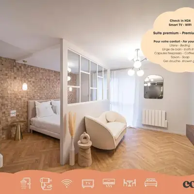 Suite Georgia - appartement 2 personnes - Check in h24 & Wifi