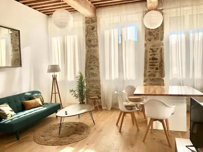 Coin salon dans l'établissement Le Canut de St Just