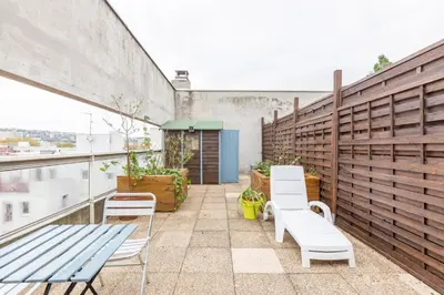 Balcon ou terrasse dans l'établissement GuestReady - Studio Gerland neuf avec terrasse